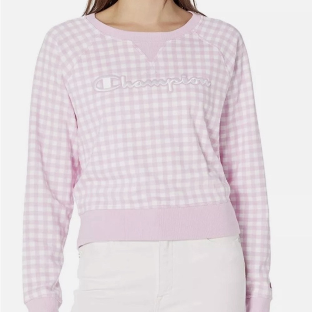 Champion pink gingham sweater